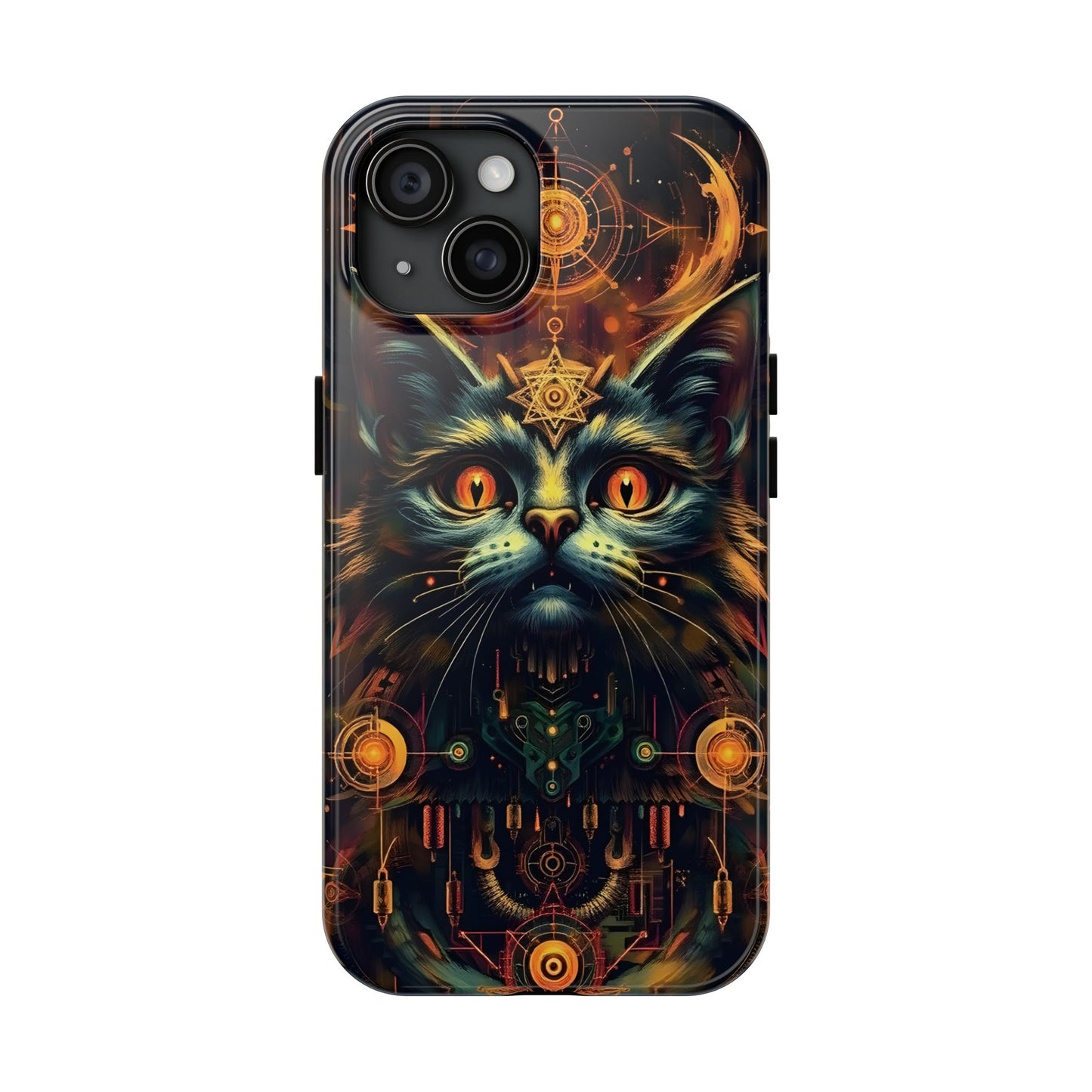 Mystical Cat Queen Tough Phone Case – Unique Protection for Cat Lovers - for iPhone