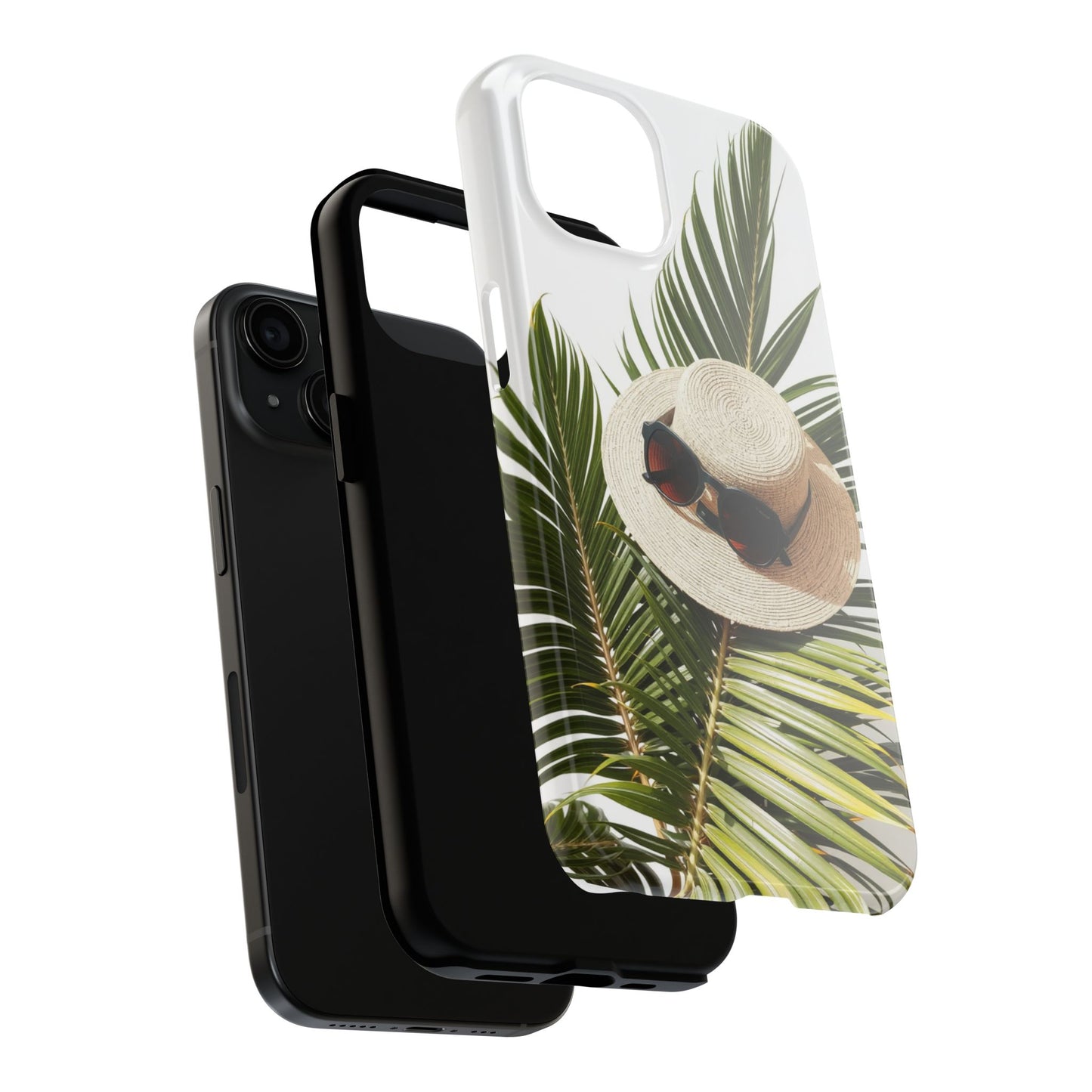 Tropical Phone Case - Summer Vibes with Hat & Sunglasses Design