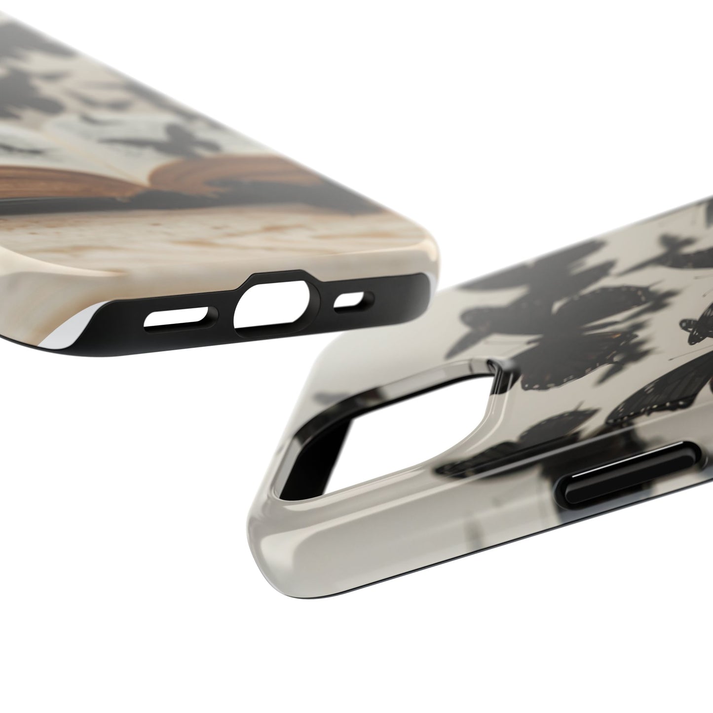 Butterfly Magic Tough Phone Case - Literary Design for Book Lovers