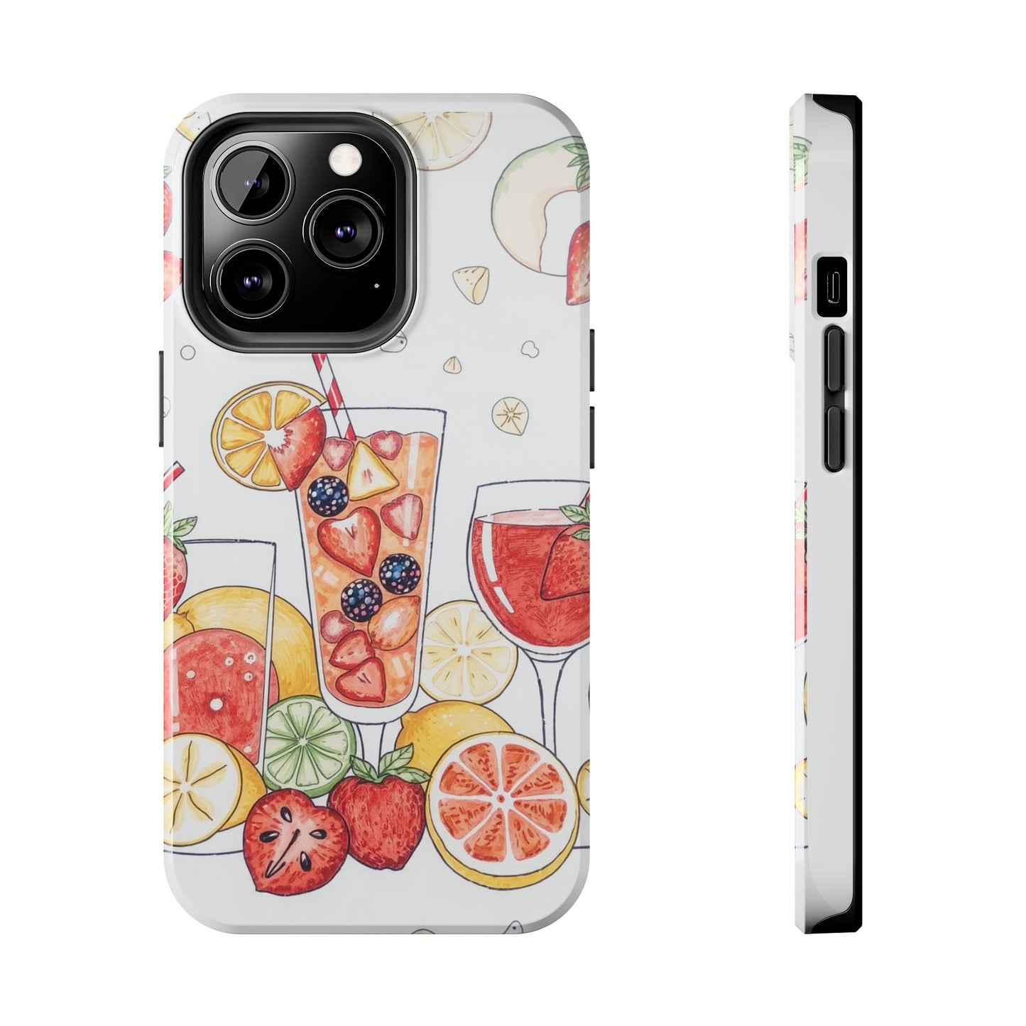 Colorful Fruit Cocktail Tough Phone Case - Perfect for Summer Vibes
