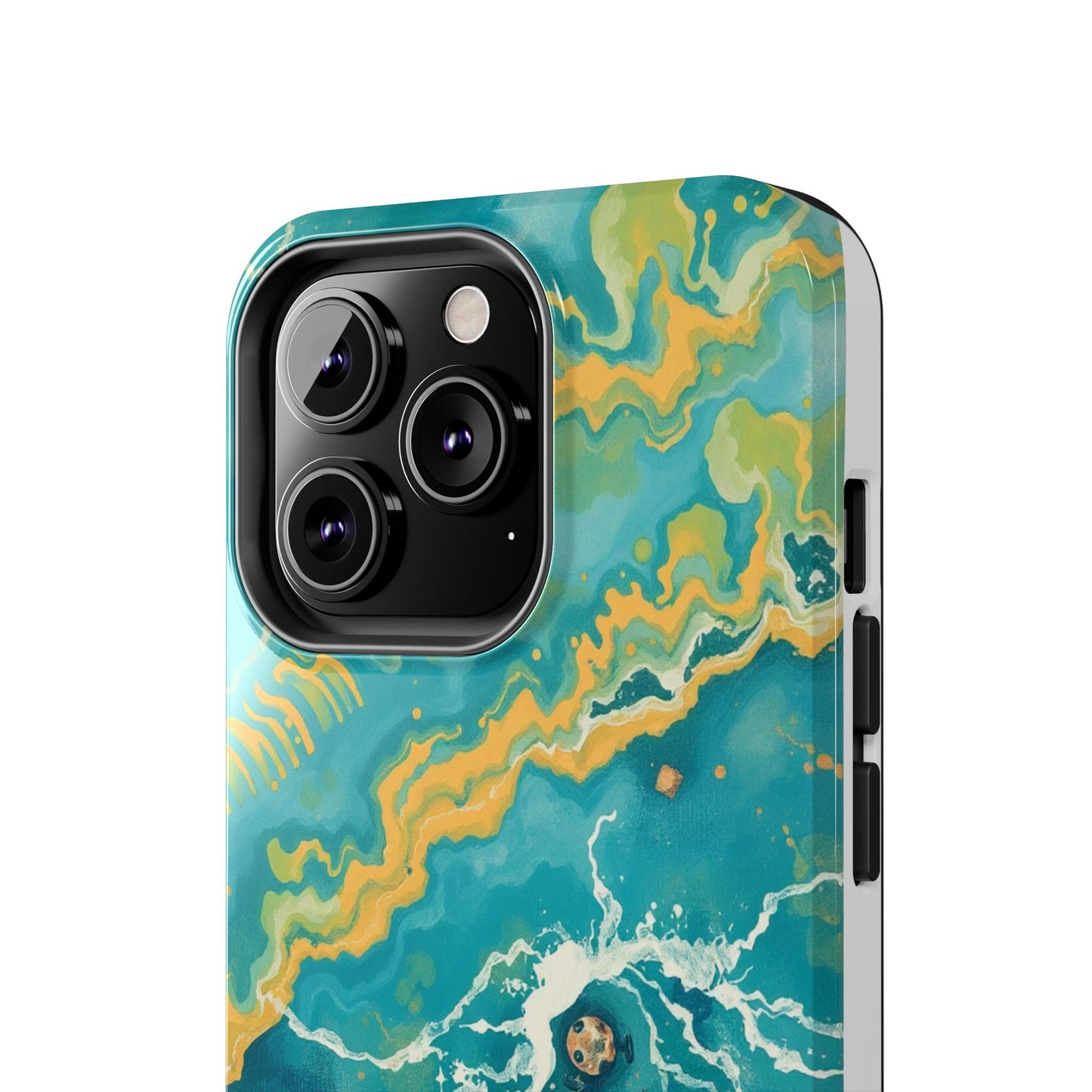 Ocean Wave Tough Phone Case – Durable Protection with Abstract Art Design
