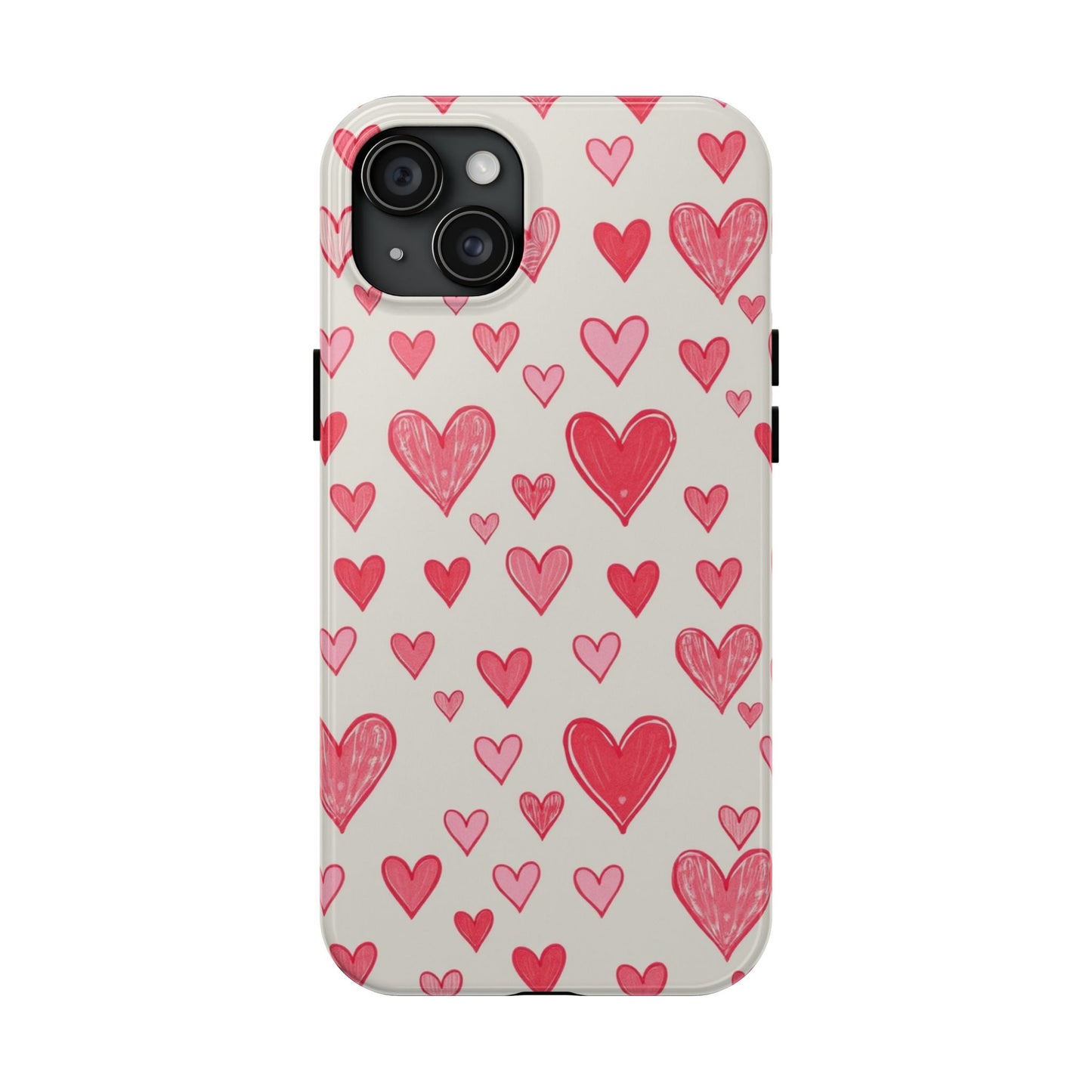 Heart Pattern Tough Phone Case - Cute and Stylish Protection