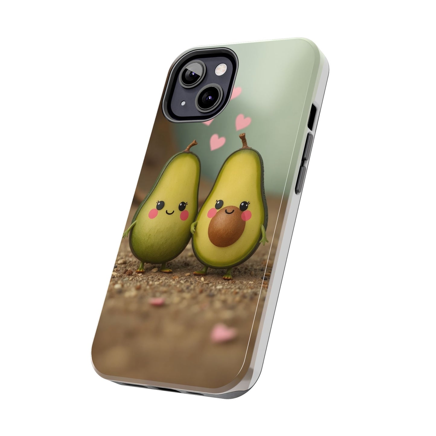 Cute Avocado Phone Case, Funny Tough Case, Quirky Phone Accessory, Gifts for Foodies, Valentine's Day Present