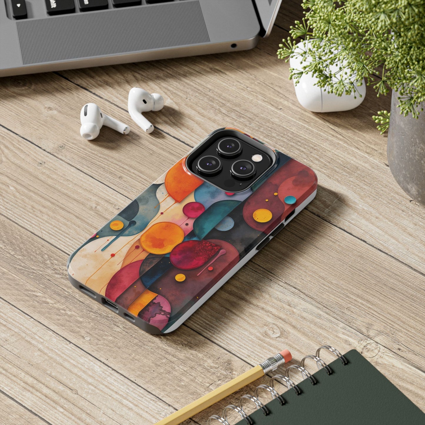 Artistic Tough Phone Cases - Colorful Abstract Design for Trendy Protection - for iPhone