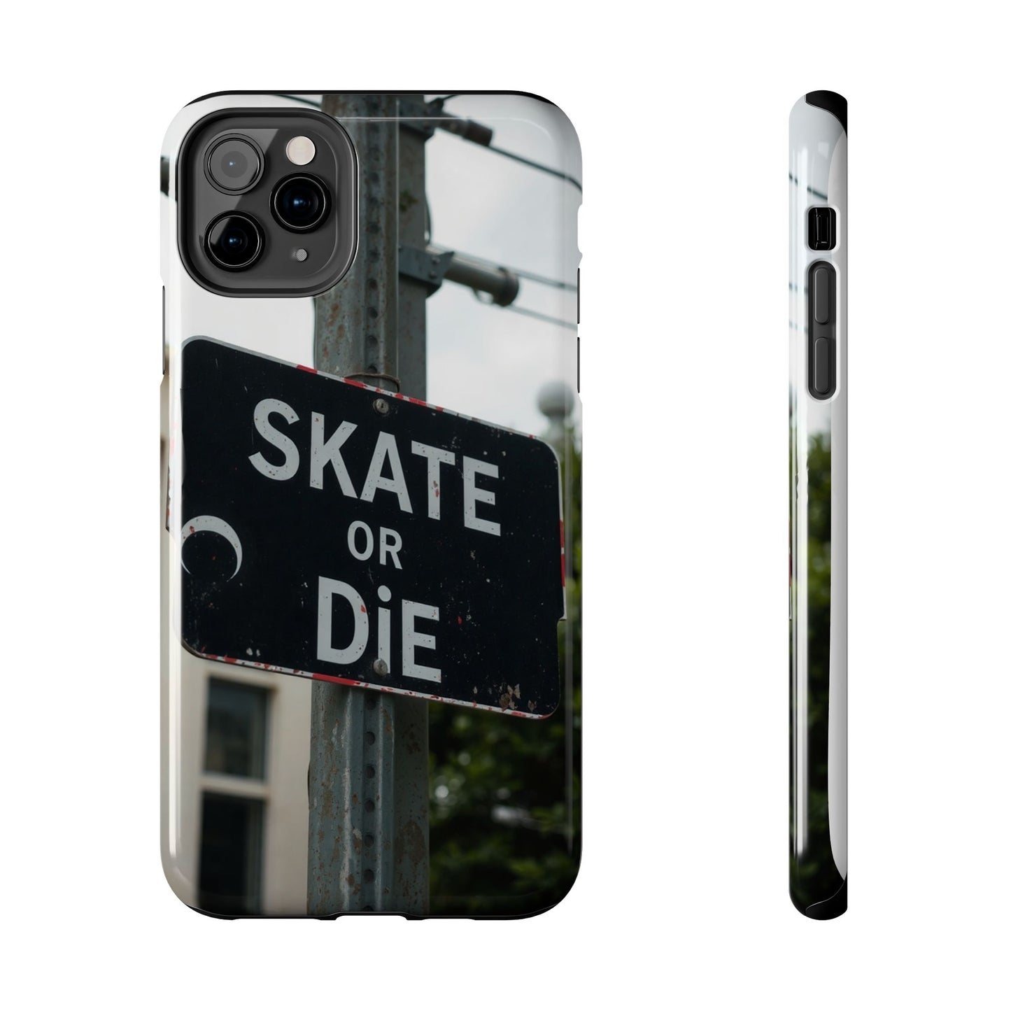 Black Sign Skate or Die Design - Tough Phone Case for iPhone