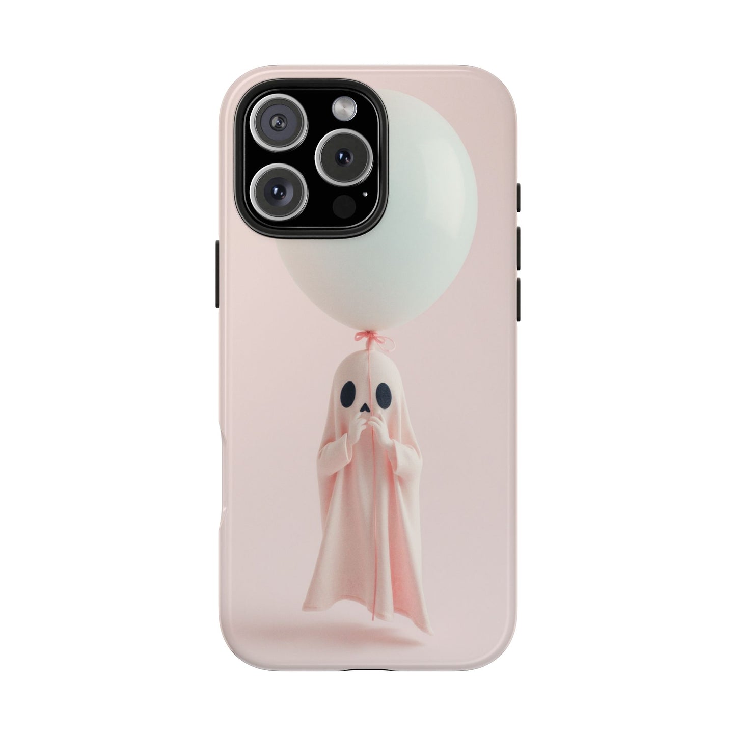 Cute Ghost Phone Case with Balloon - Tough Protection for Spooky Vibes