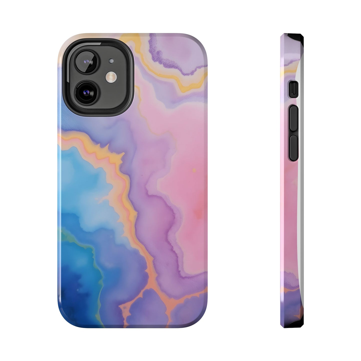 Watercolor Abstract Colors Tough Phone Case - Protective Cover for iPhone