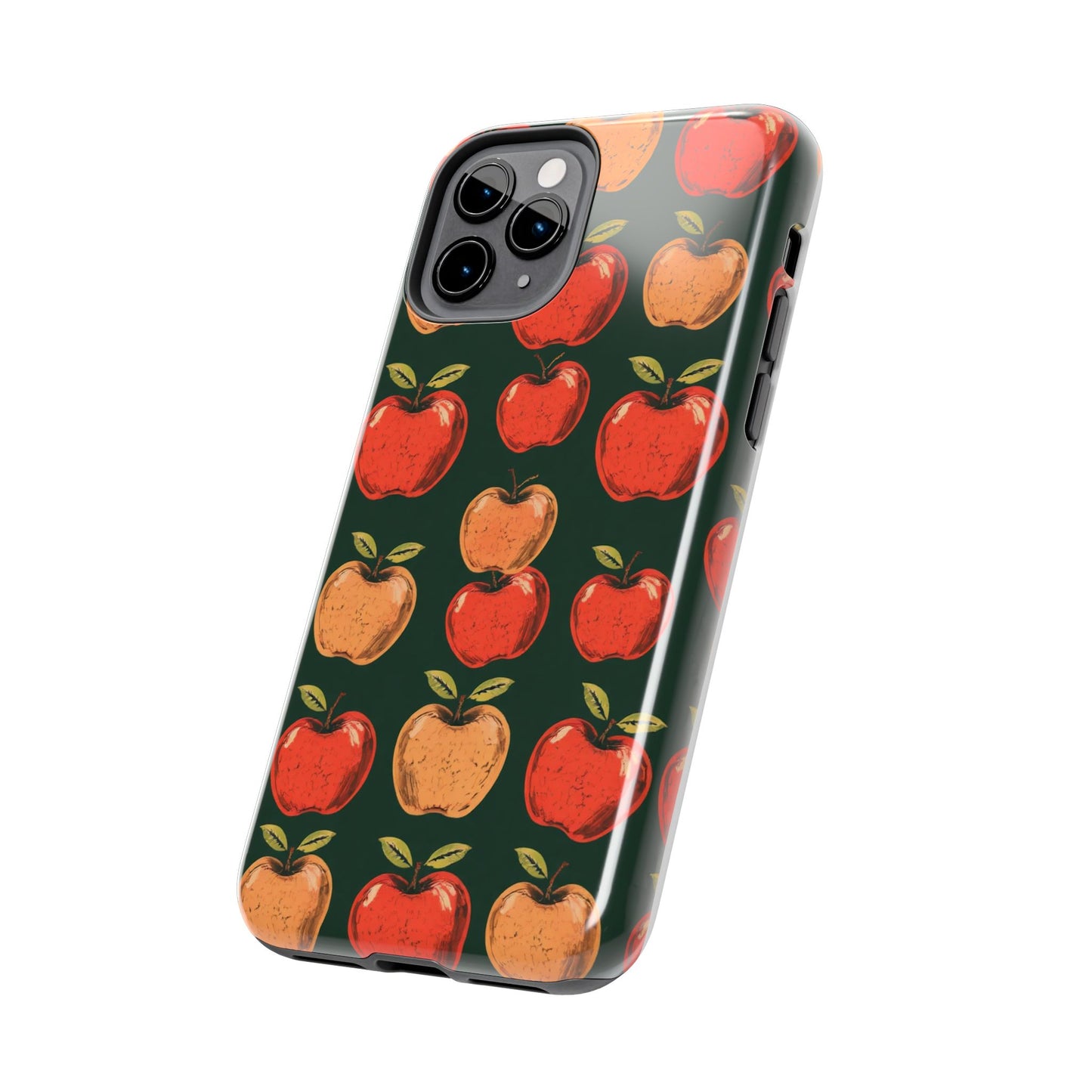 Apple Retro Pattern Tough Phone Case - Durable, Stylish, and Protective for Everyday Use - for iPhone