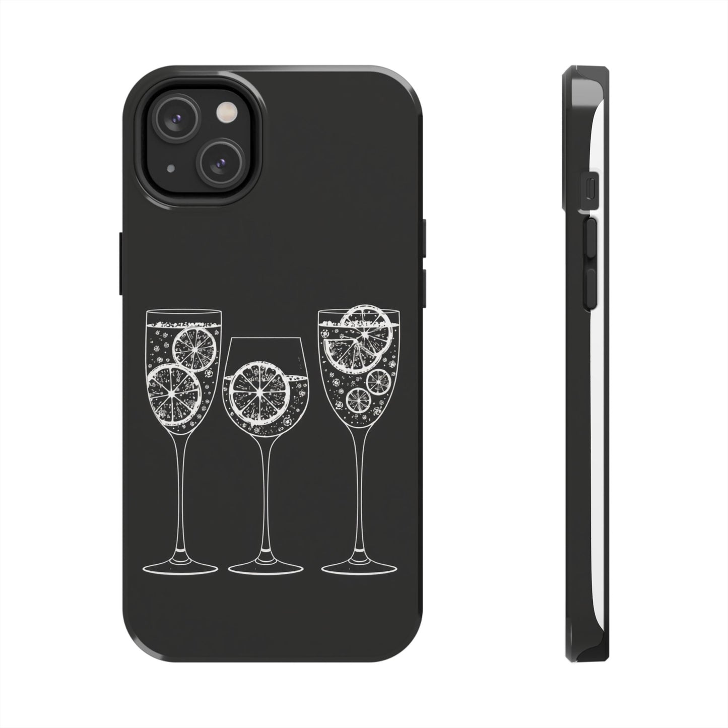 Stylish Tough Phone Cases with Citrus Glass Design, Protective Cases for Parties, Summer Events, and Everyday Use