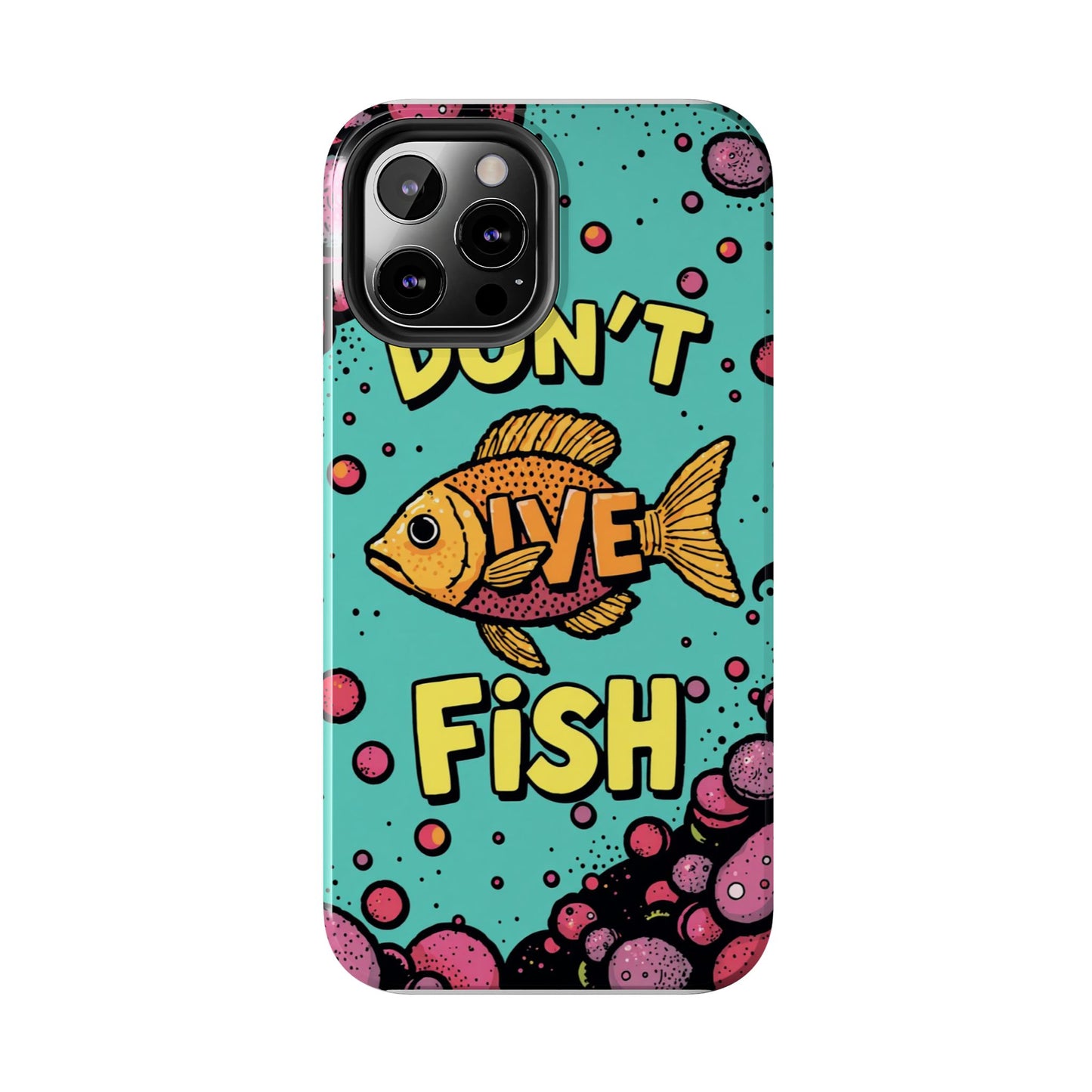 Catchy Fish-Themed Tough Phone Cases, Unique Gift for Fish Lovers, Durable Protection for Phones, Fun Aquatic Design, Ideal for Holidays