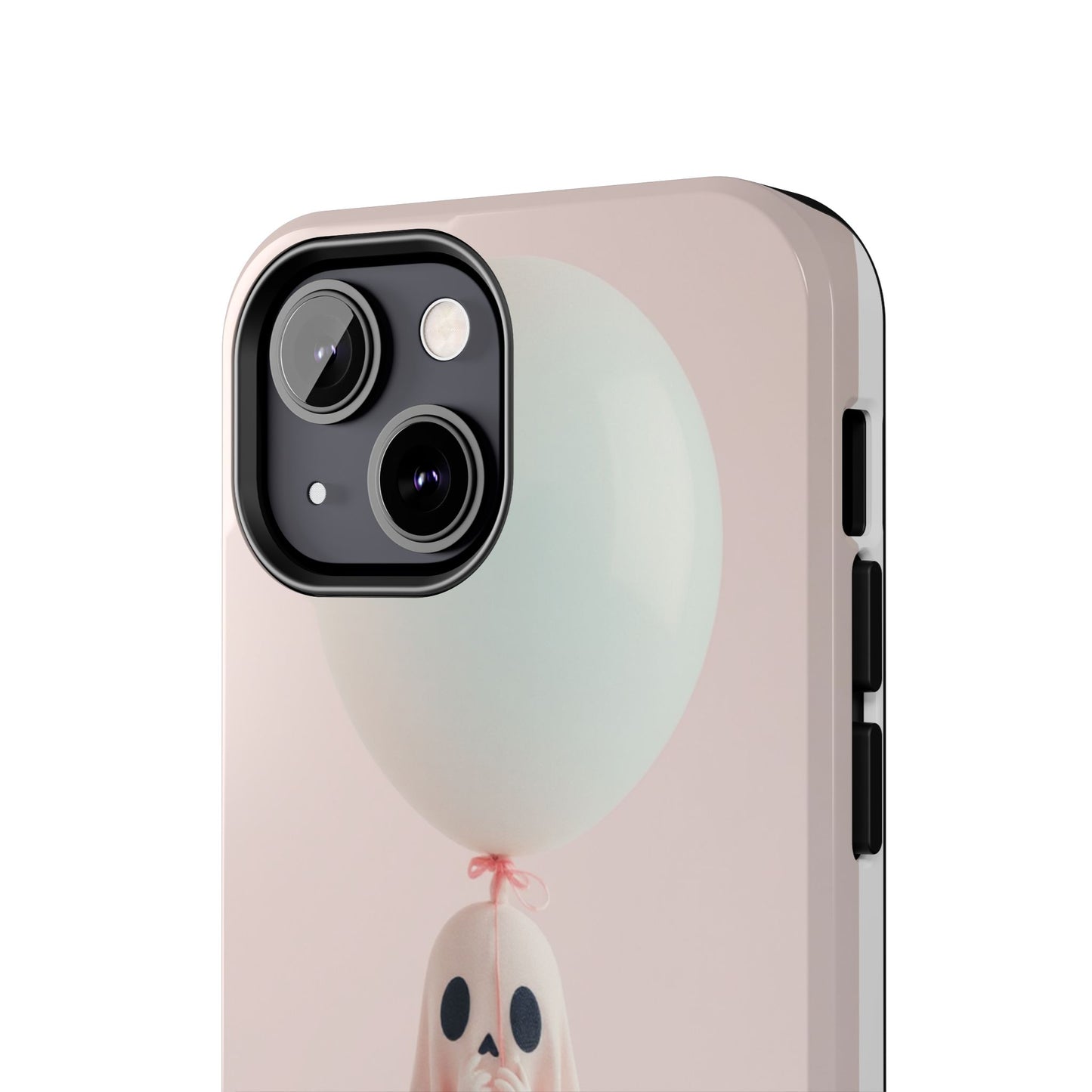 Cute Ghost Phone Case with Balloon - Tough Protection for Spooky Vibes