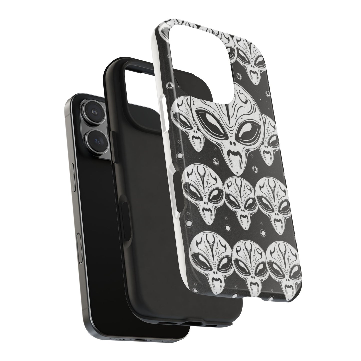 Alien Pattern Tough Phone Case - Durable Protection with Out-of-This-World Design