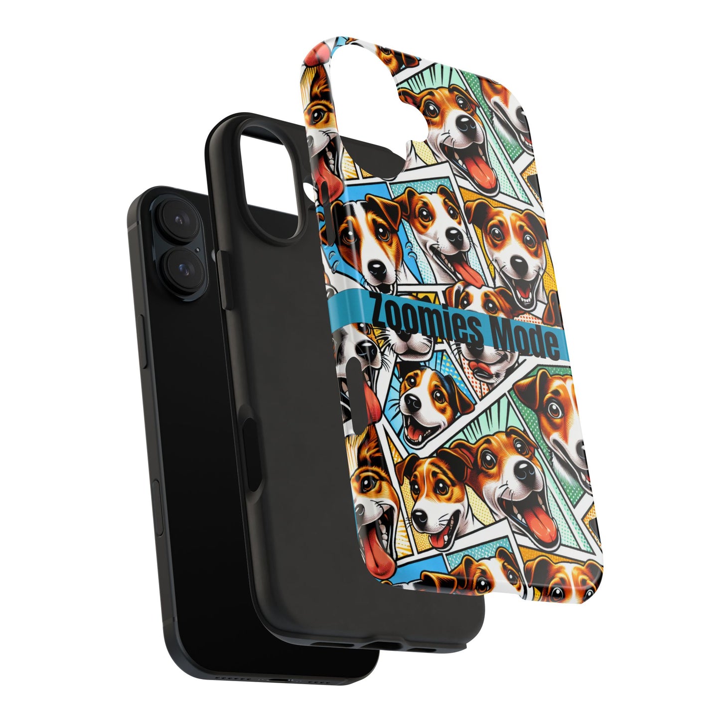 Zoomies Mode Jack Russell Tough Phone Case - Fun Dog Design Case for iPhone