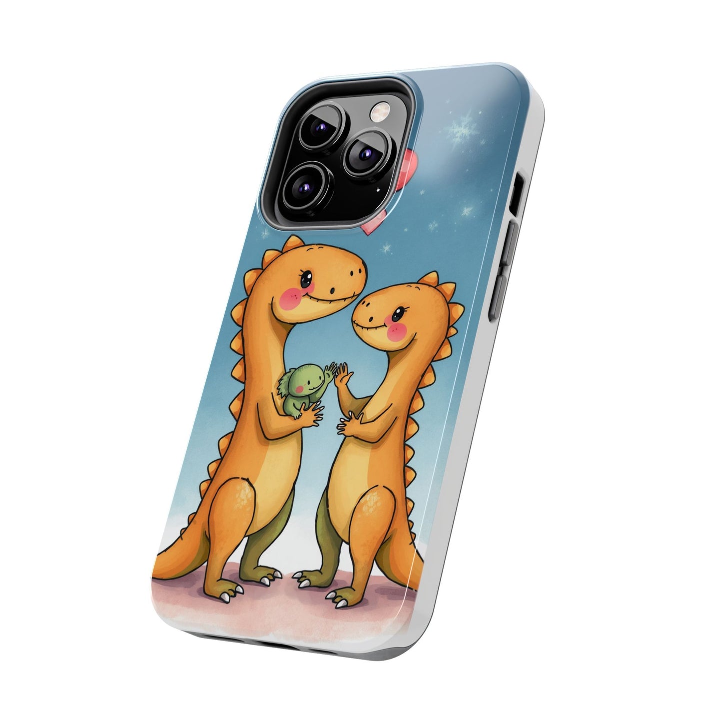 Dino Love Tough Phone Case - Cute & Durable Design for Kids & Parents