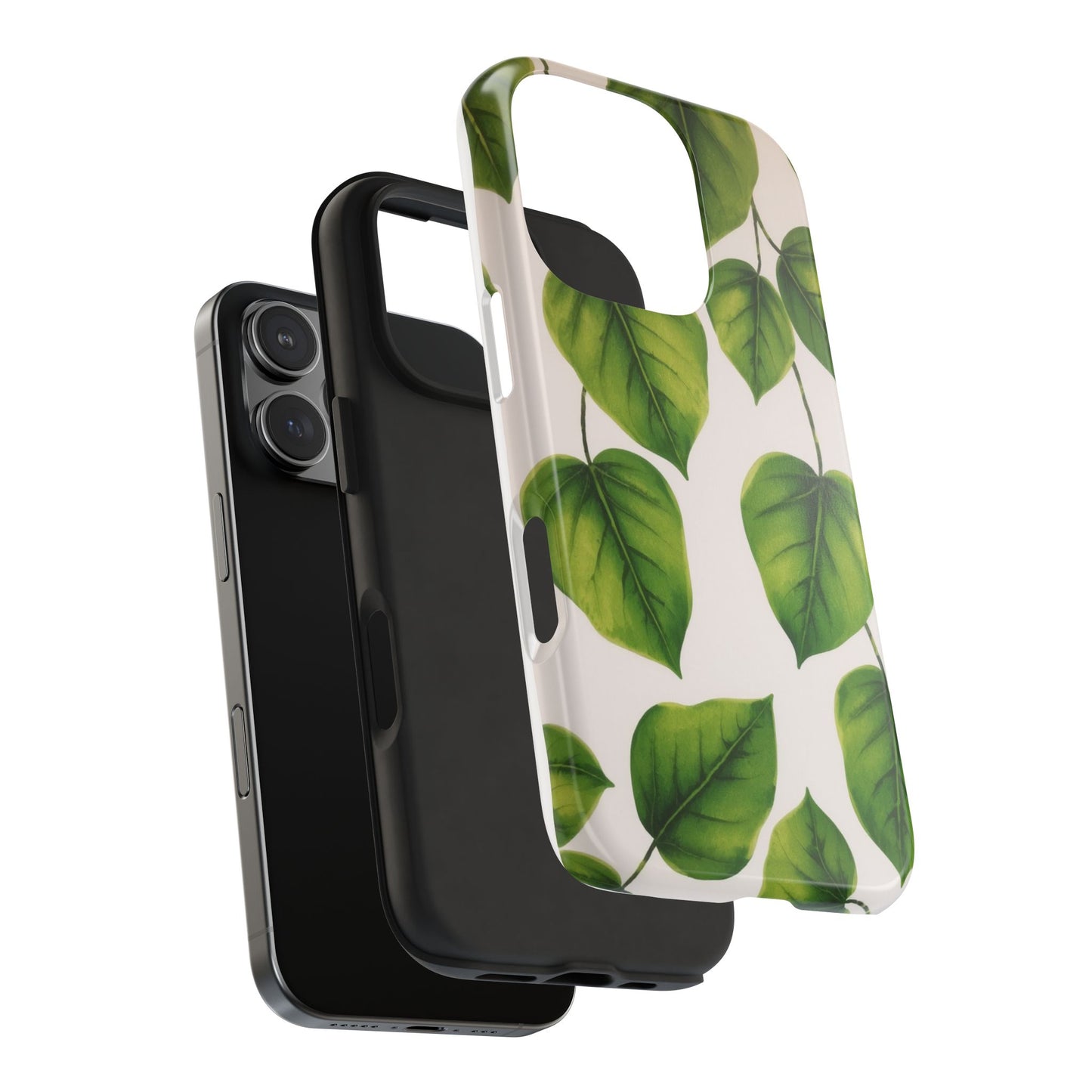 Tough Phone Cases with Green Leaf Design | Eco-Friendly Protection for Nature Lovers