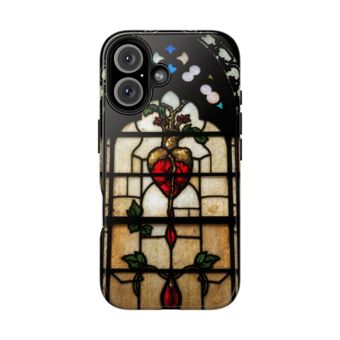 Stained Glass Heart Tough Phone Case - Unique Design for Protection & Style