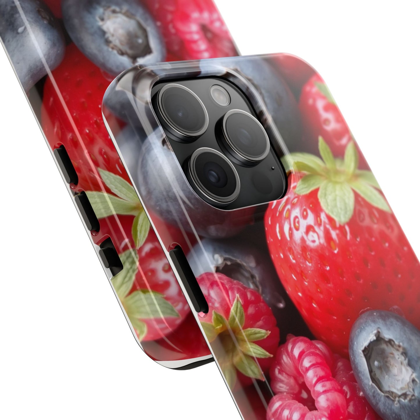 Fruit-Themed Tough Phone Case - Berry Burst Design