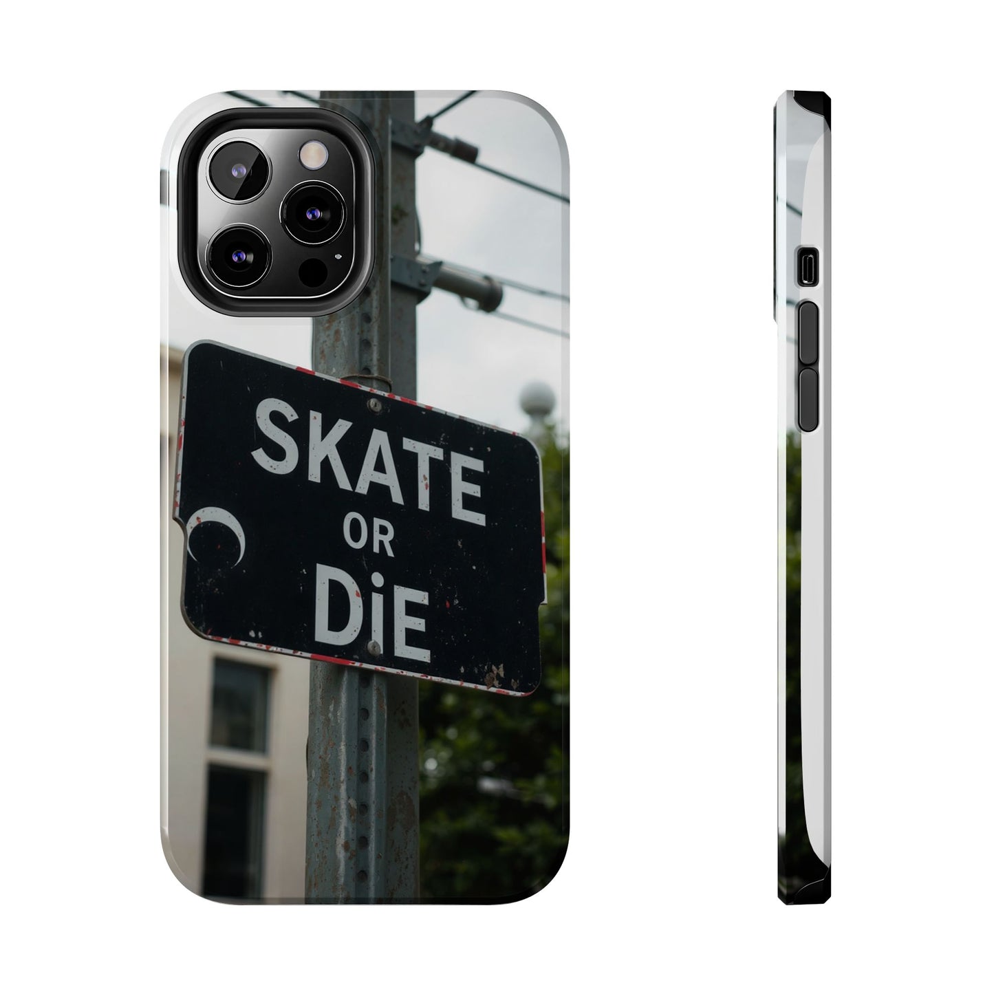 Black Sign Skate or Die Design - Tough Phone Case for iPhone