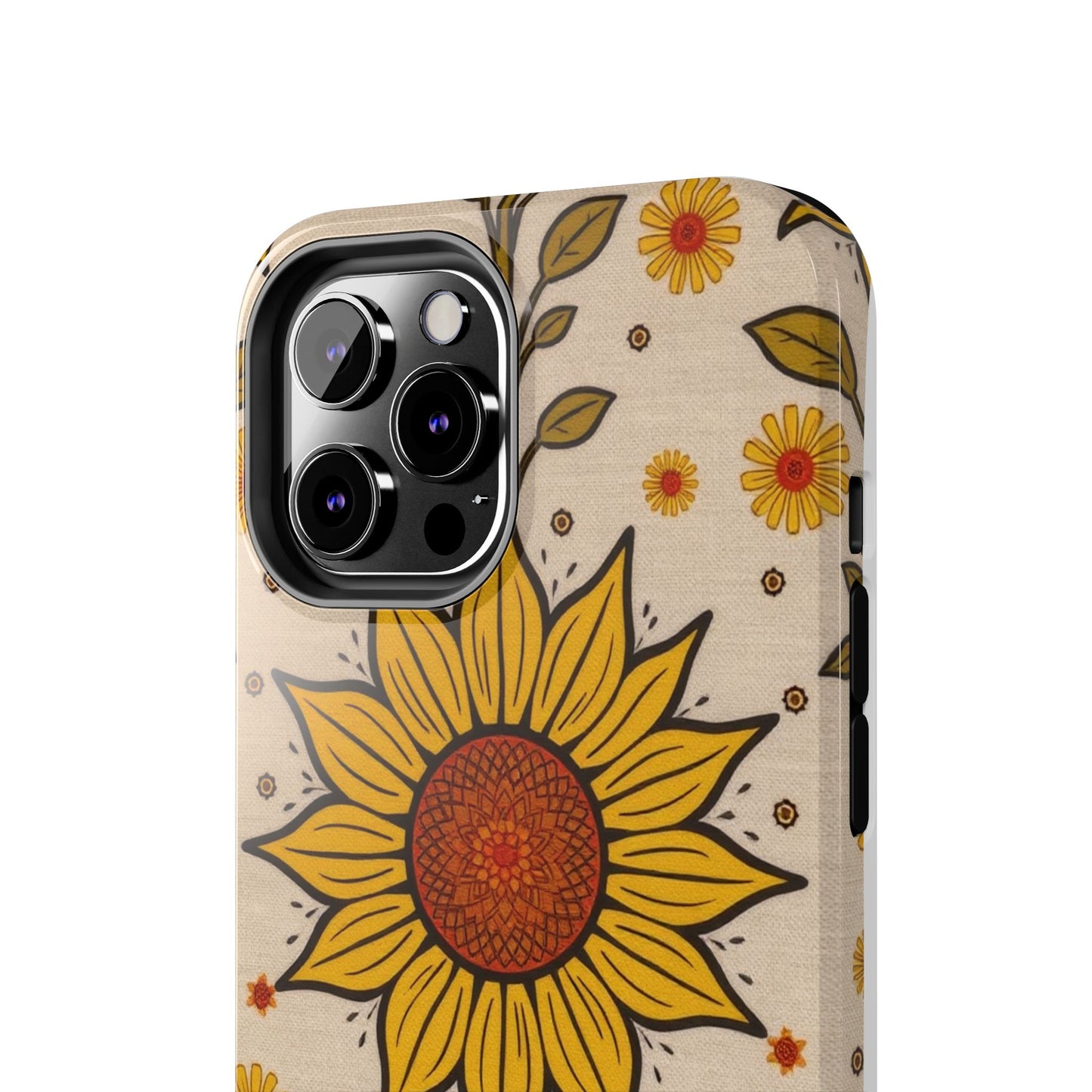 Bright Sunflower Origins Tough Phone Case - Floral Design for Nature Lovers - for iPhone