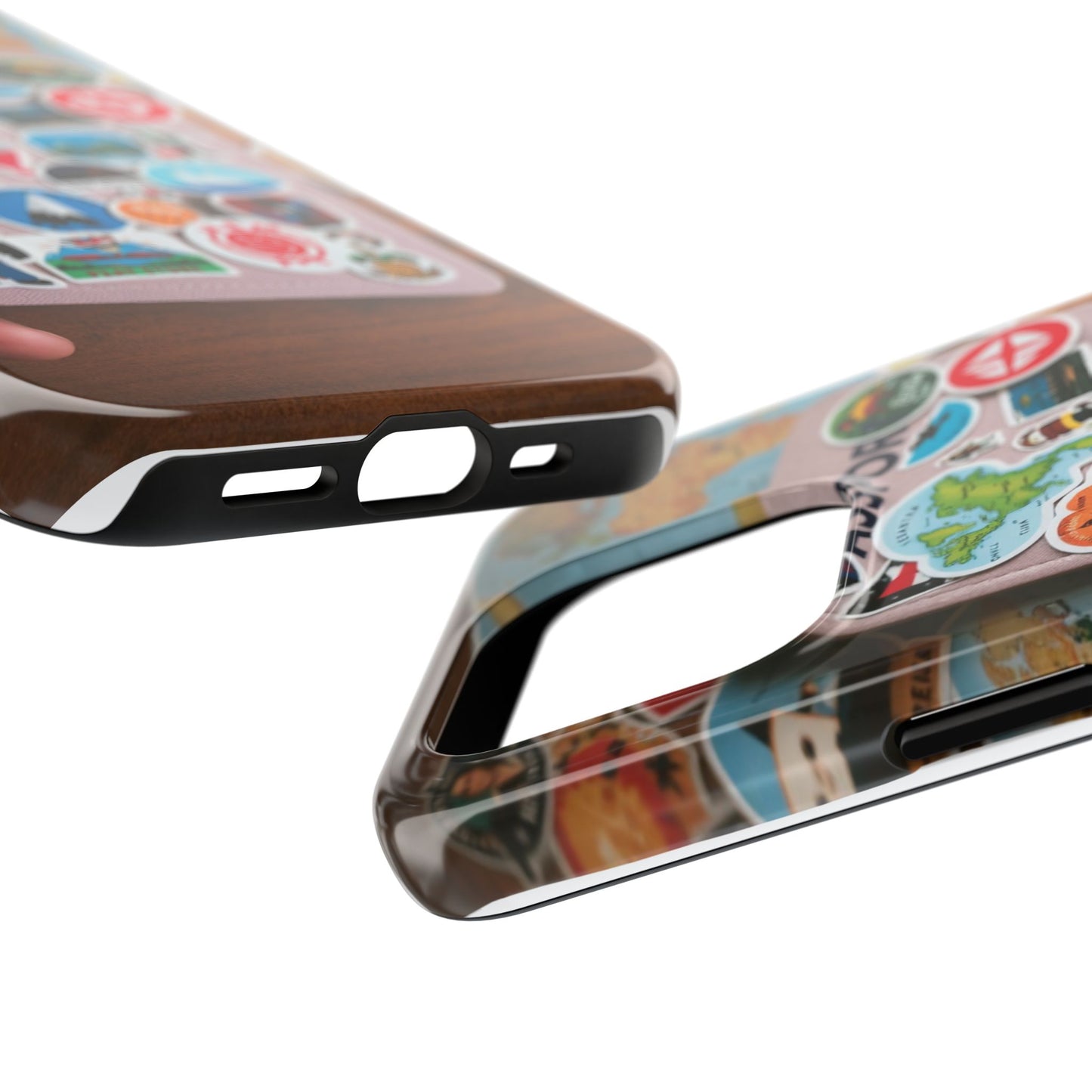 Adventure Stickers Phone Case - Tough Protection for Travel Lovers