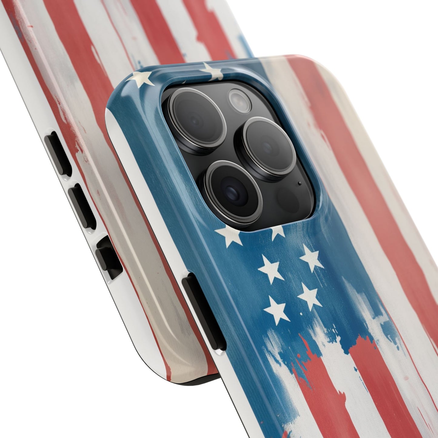 Patriotic Tough Phone Cases - Abstract USA Flag Design for Durable Protection - for iPhone