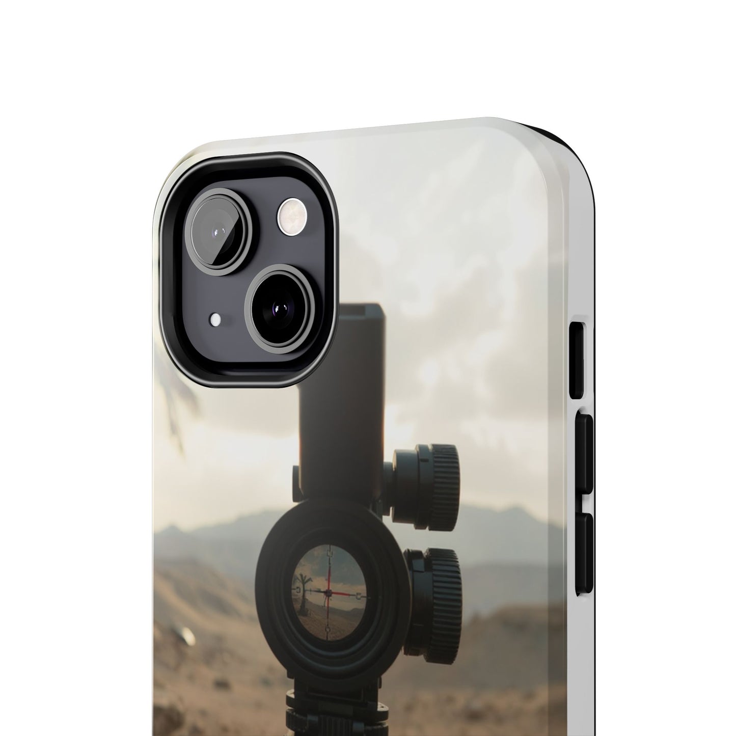 Tough Phone Case with Sniper Scope Design - Durable & Stylish Protection for Outdoors Enthusiasts