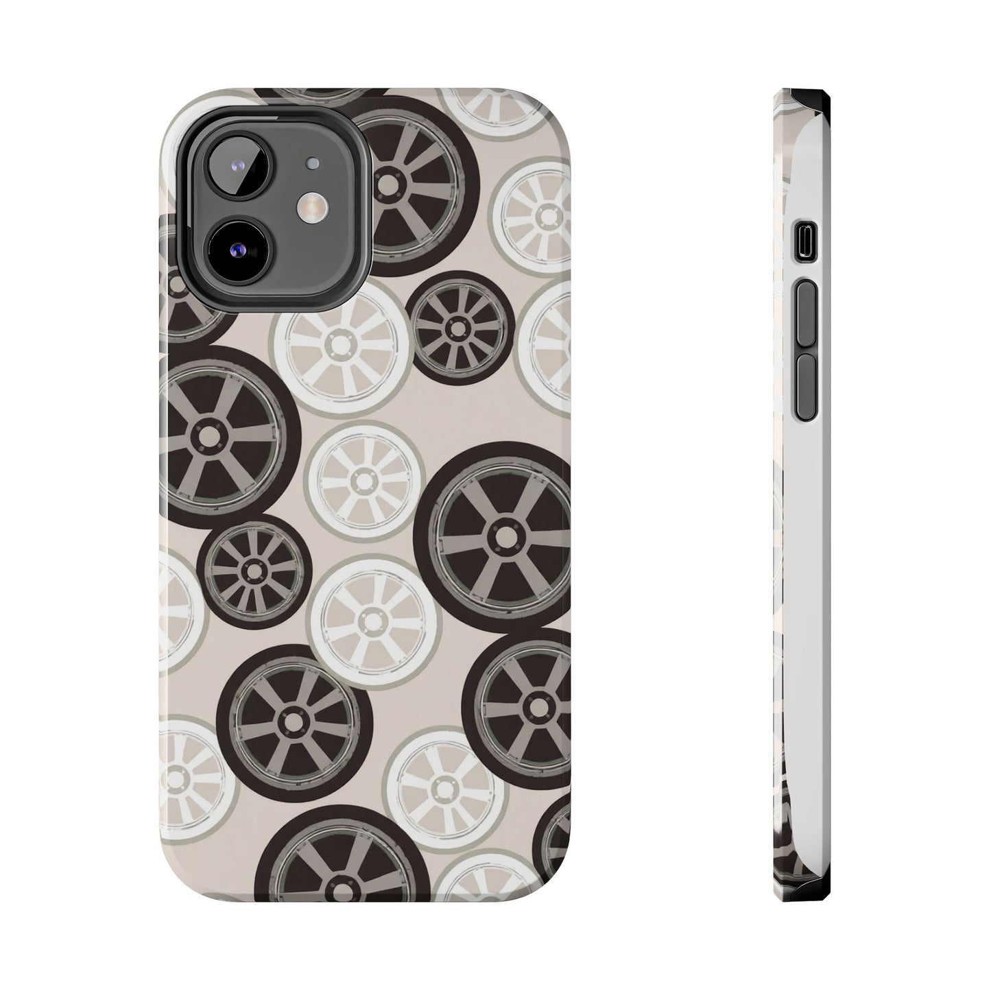 Racing Wheel Design Tough Phone Case – Durable Protection for Automotive Enthusiasts