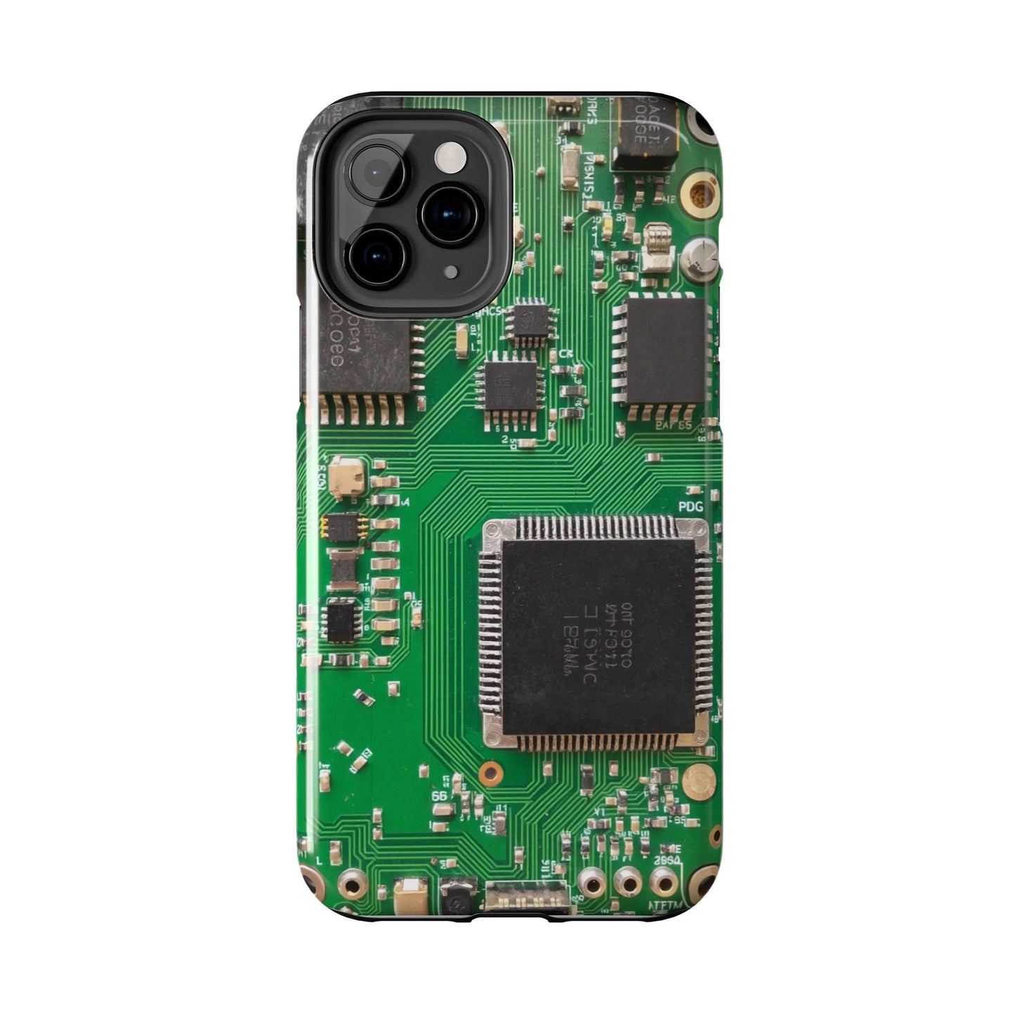 Circuit Board Tough Phone Case - Durable Tech Design