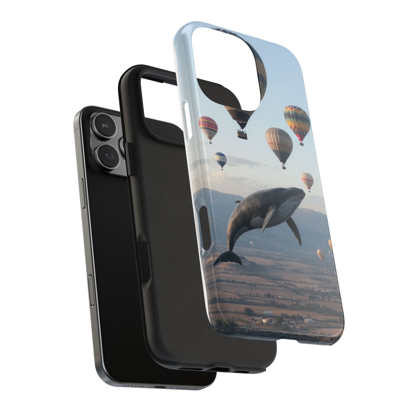 Whale Hot Air Balloon Tough Phone Case - Adventure & Nature Lovers