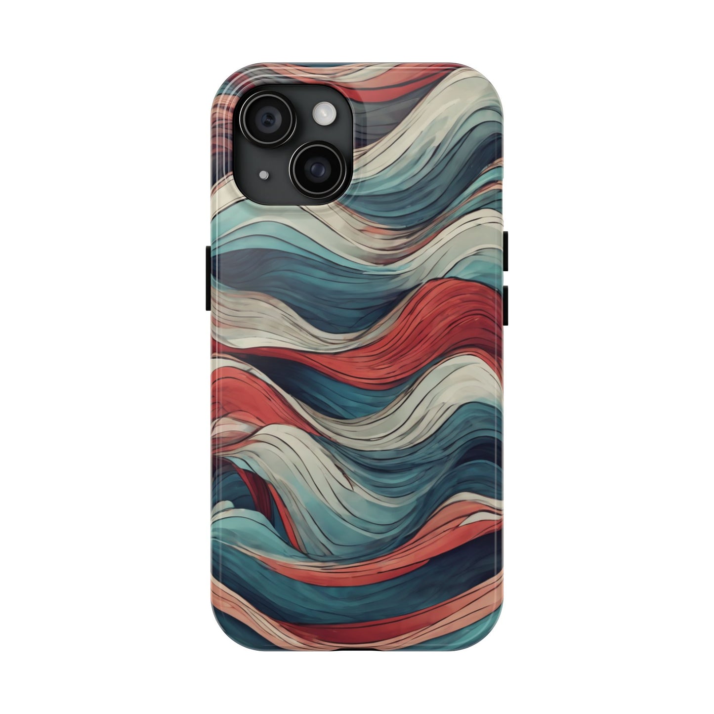 Abstract Waves Tough Phone Case - Stylish & Durable Phone Protection - for iPhone