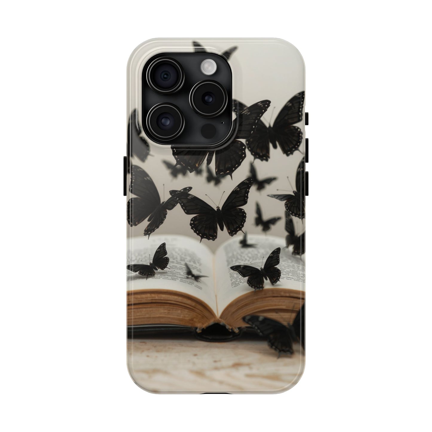 Butterfly Magic Tough Phone Case - Literary Design for Book Lovers