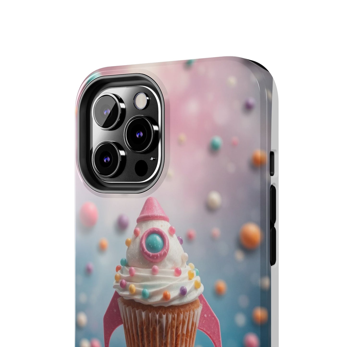 Whimsical Rocket Cupcake Phone Case - Fun Protective Case for Kids and Teens
