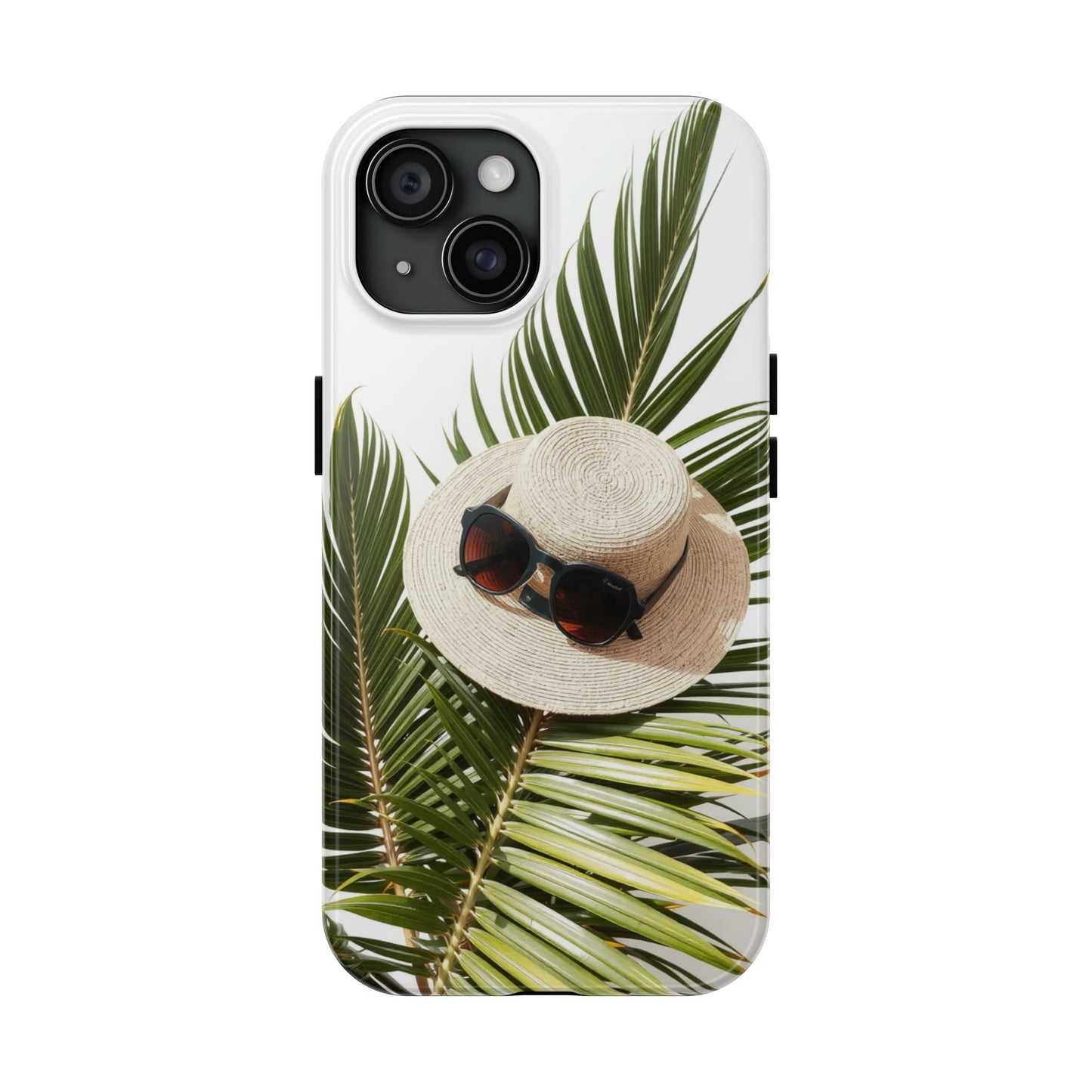 Tropical Phone Case - Summer Vibes with Hat & Sunglasses Design