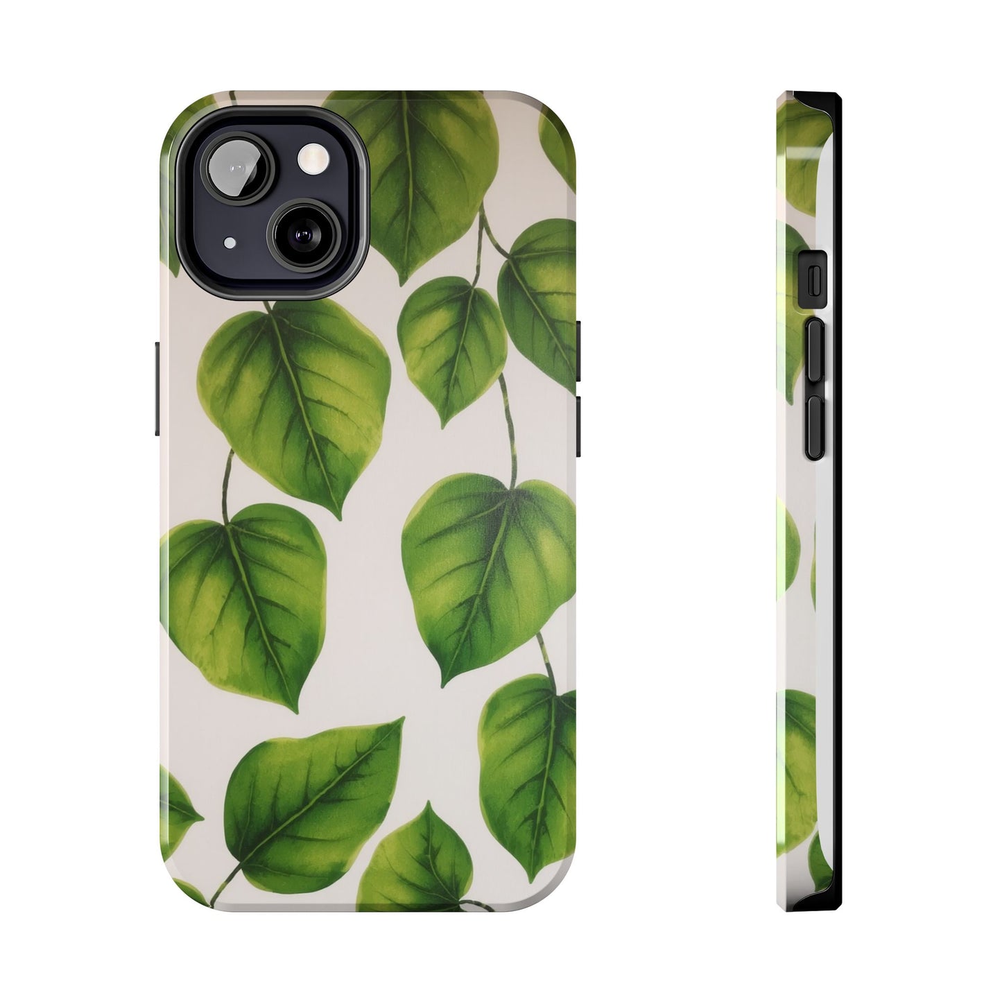 Tough Phone Cases with Green Leaf Design | Eco-Friendly Protection for Nature Lovers