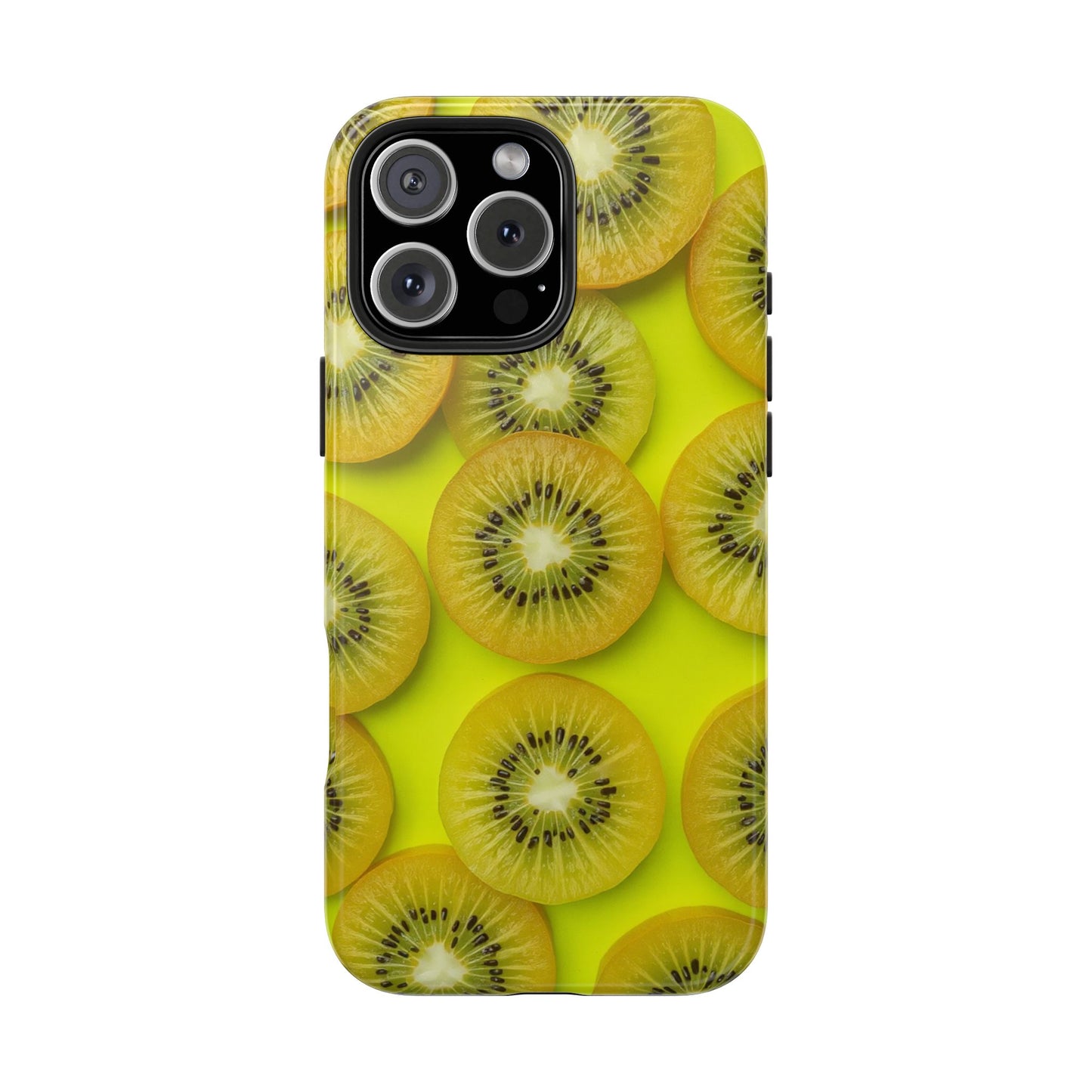 Vibrant Kiwi Tough Phone Case - Bright Yellow Design for Fruit Lovers