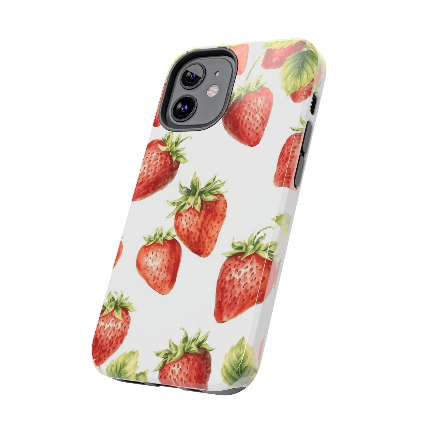 Strawberry Tough Phone Case - Durable Protection with a Fresh Design - for iPhone