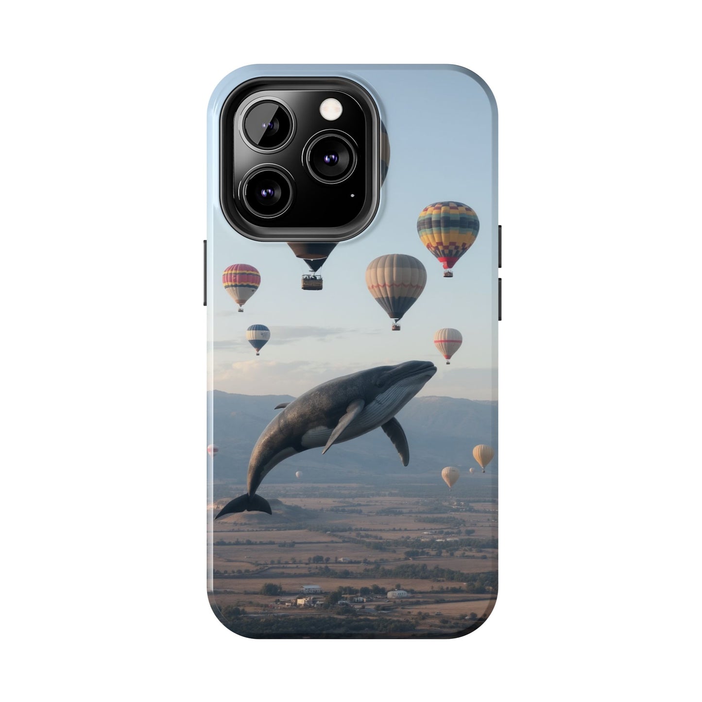 Whale Hot Air Balloon Tough Phone Case - Adventure & Nature Lovers