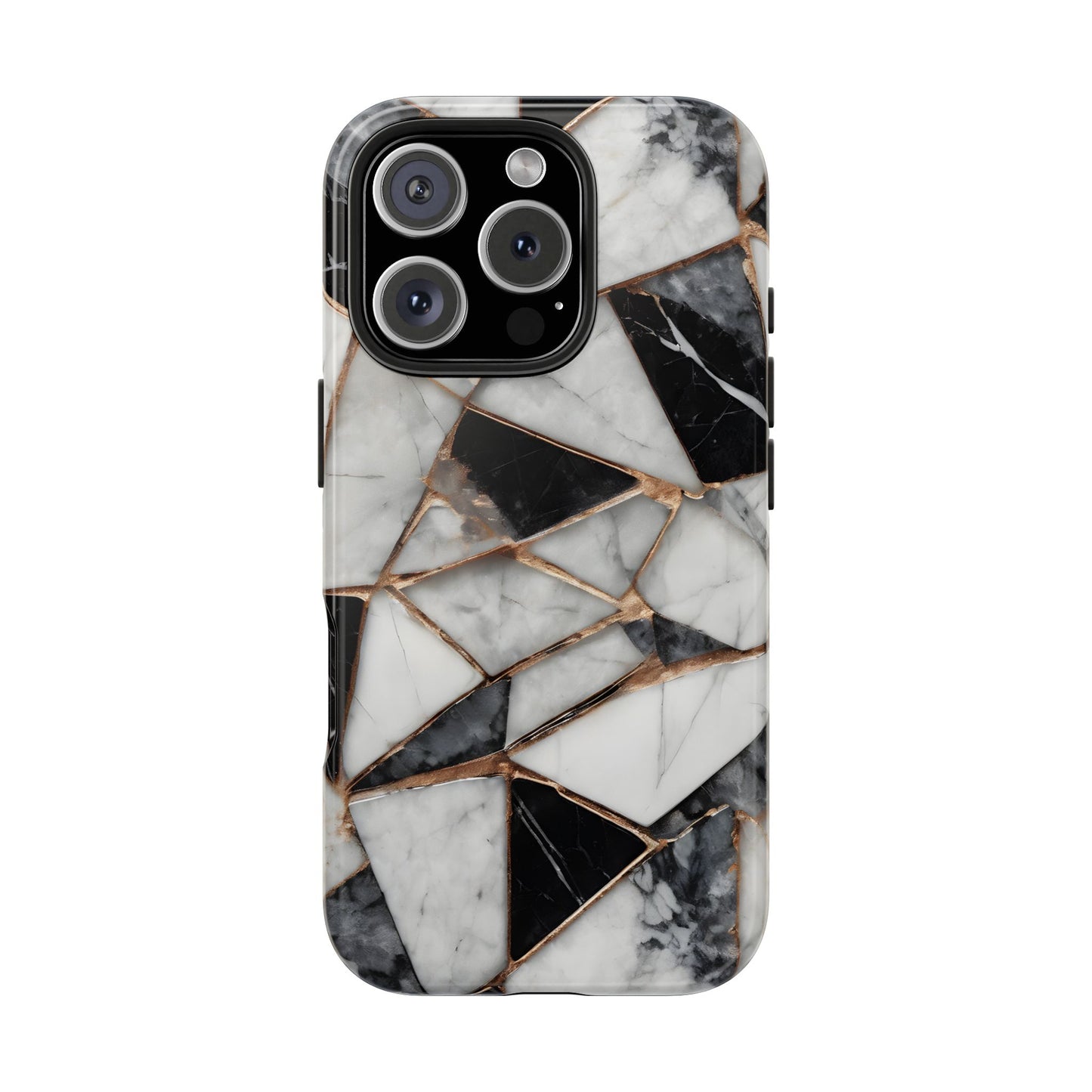Elegant Marble Tough Phone Case - Stylish Protection for iPhone