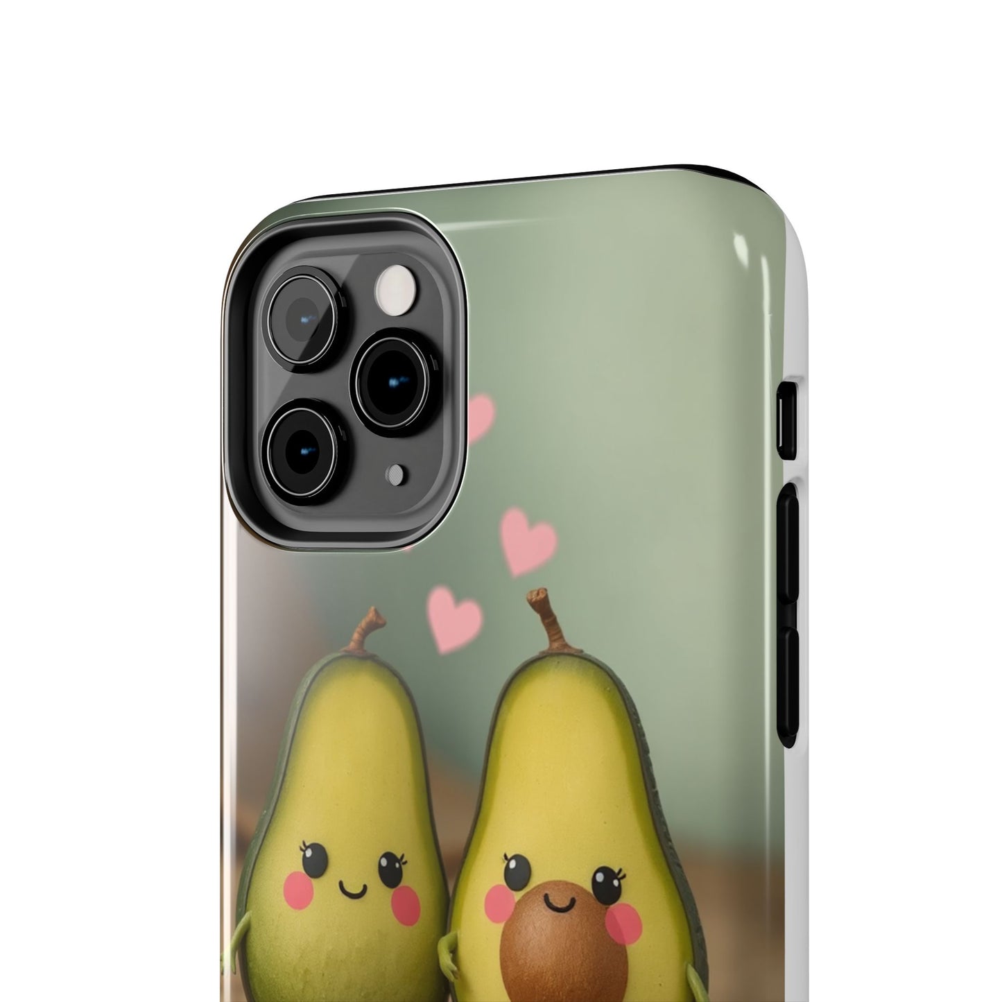Cute Avocado Phone Case, Funny Tough Case, Quirky Phone Accessory, Gifts for Foodies, Valentine's Day Present