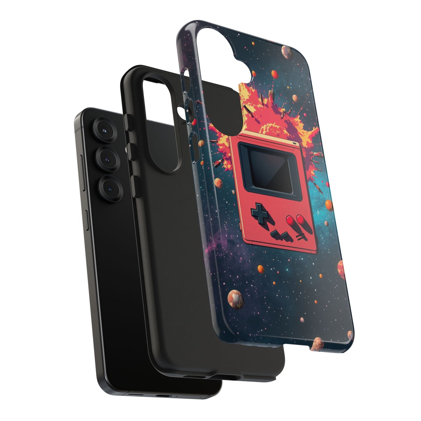 Retro Gaming Tough Phone Case - Space Adventure Design