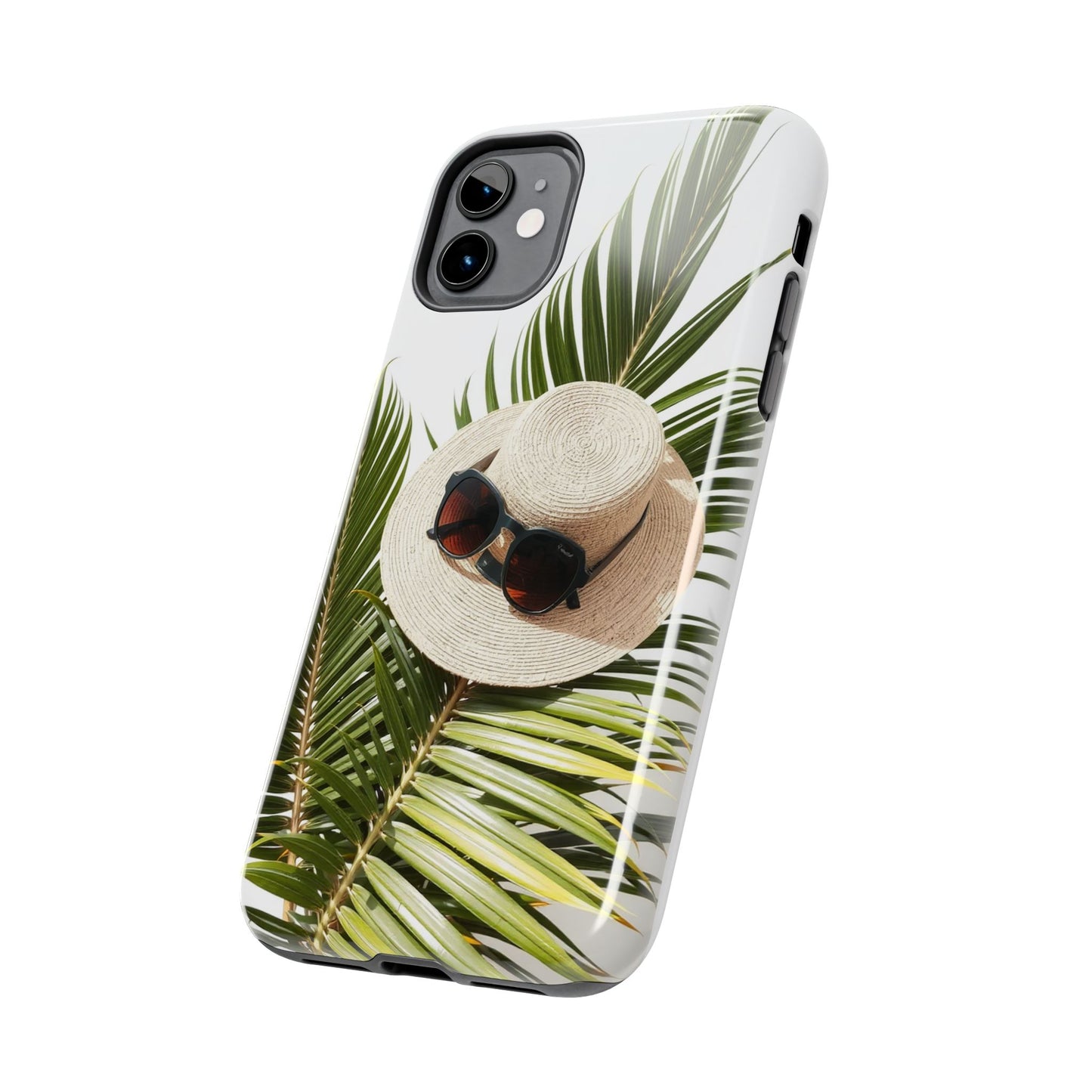 Tropical Phone Case - Summer Vibes with Hat & Sunglasses Design