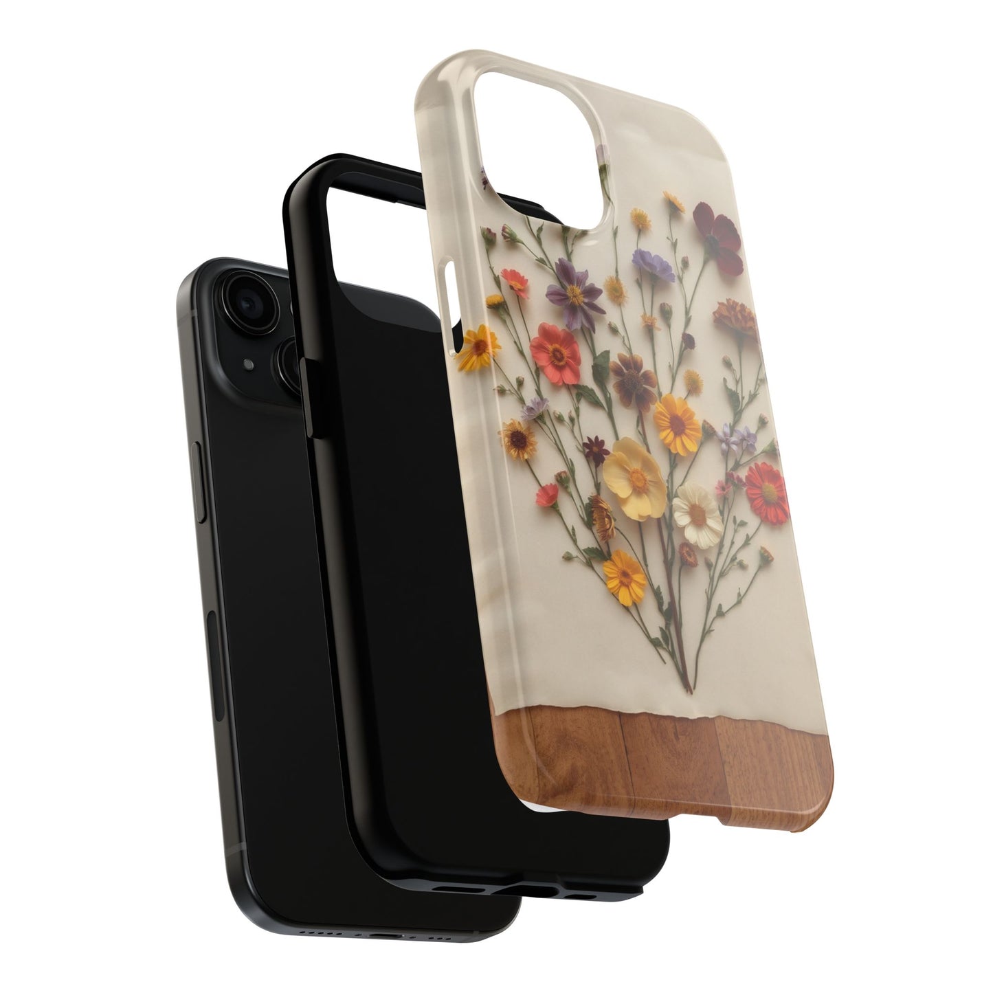 Floral Tough Phone Case - Durable Protection with Nature-Inspired Design