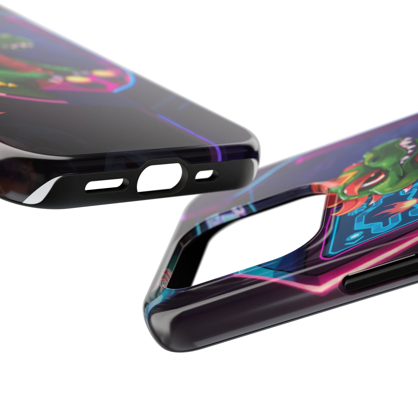 Retro Gamer Tough Phone Case with Dragon Design