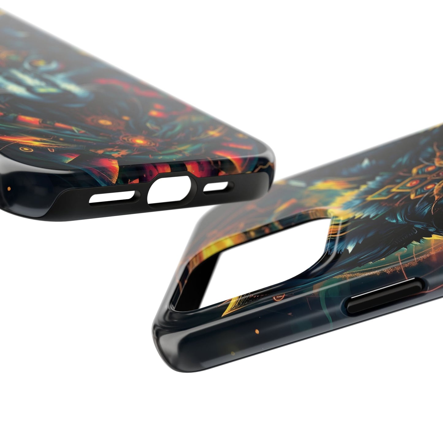 Vibrant Mystical Wolf Art Tough Phone Case - Durable & Unique Design for Animal Lovers - for iPhone