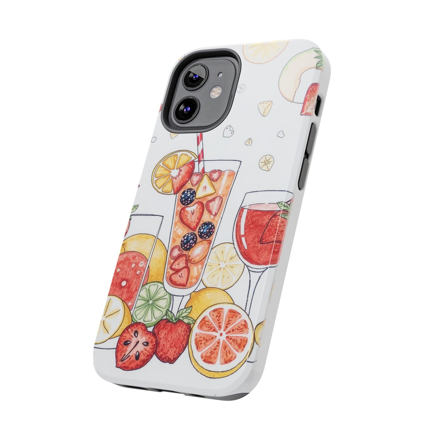 Colorful Fruit Cocktail Tough Phone Case - Perfect for Summer Vibes