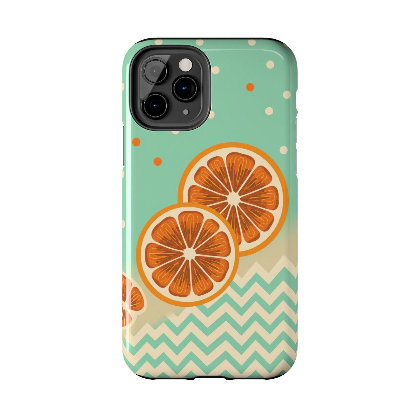 Citrus Vibe Tough Phone Case - Fun Orange Slice Design