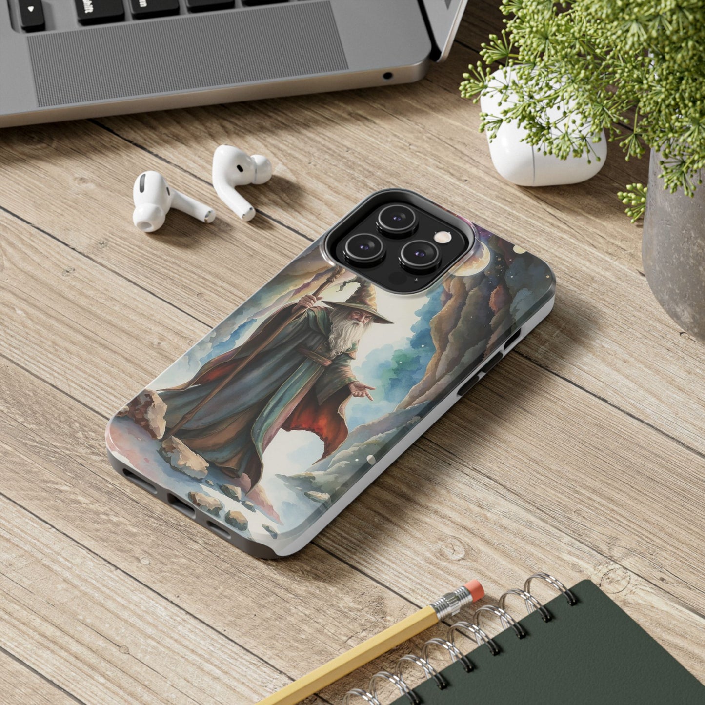 Magical Wizard Phone Case - Tough, Durable Phone Cover for Fantasy Lovers, Geek Gift, Unique Design, Celestial Phone Accessory