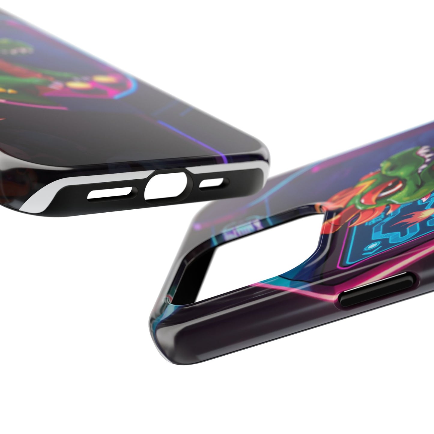 Retro Gamer Tough Phone Case with Dragon Design