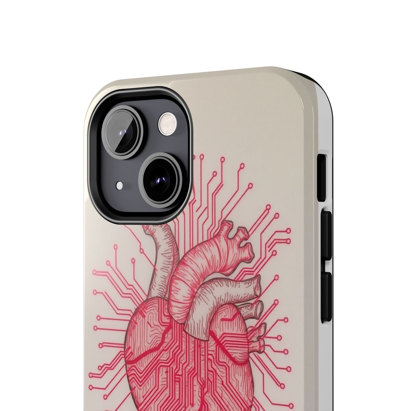 Heart Circuit Tough Phone Case – Unique Tech-Inspired Design for Tech Lovers