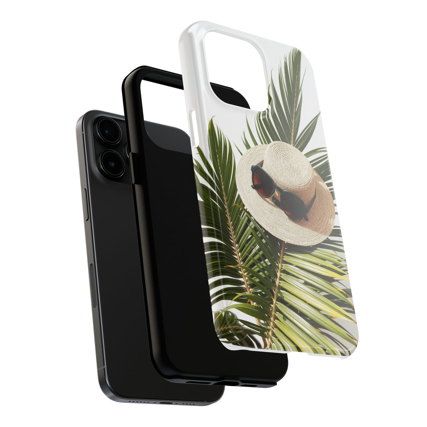 Tropical Phone Case - Summer Vibes with Hat & Sunglasses Design